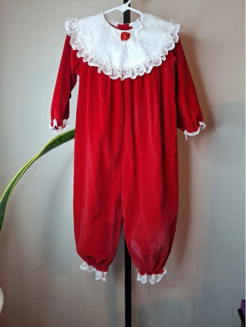 Vtg Alexis Girls Red Romper size 4T